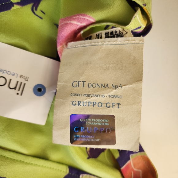GFT Donna SpA Gruppo Ungaro Paralelle Vintage Green Floral top - Picture 5 of 5